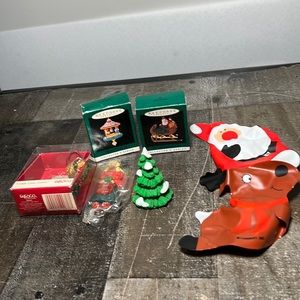 Assorted Christmas Items Ornaments and Decorations Small Size